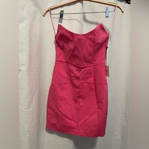 Brand new with tags Hot Pink Superdown Mini dress with sweetheart neckline!